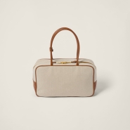 Холщовая сумка с верхней ручкой Miu Miu